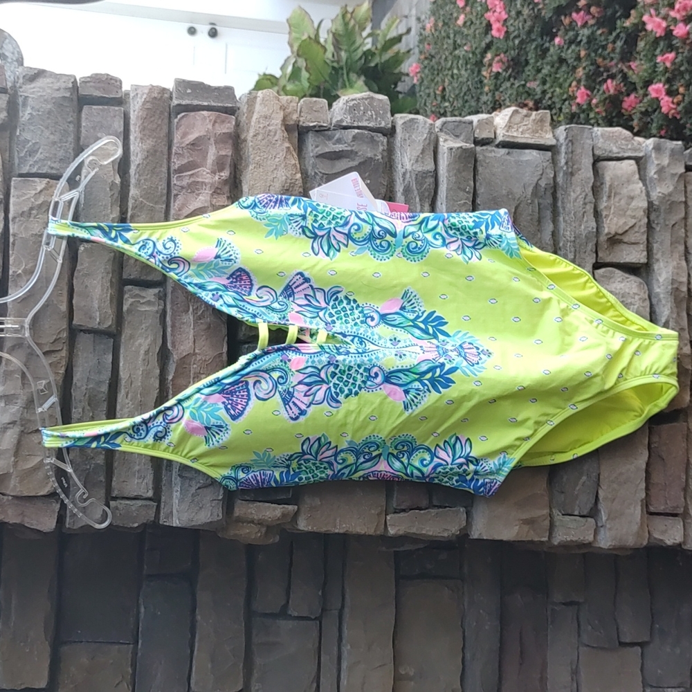 Lilly Pulitzer Jaspen One-piece in Loro Green 10 NWT